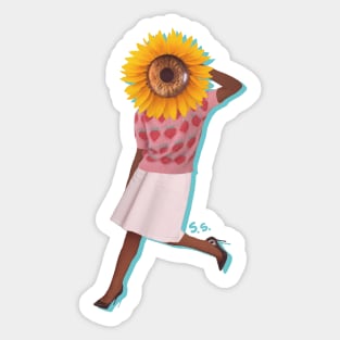 Amber the Sunflower Lady Sticker